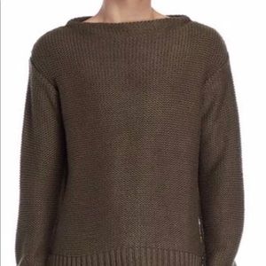 Valentino Men's Green Ribbed Trim Sweater Size L